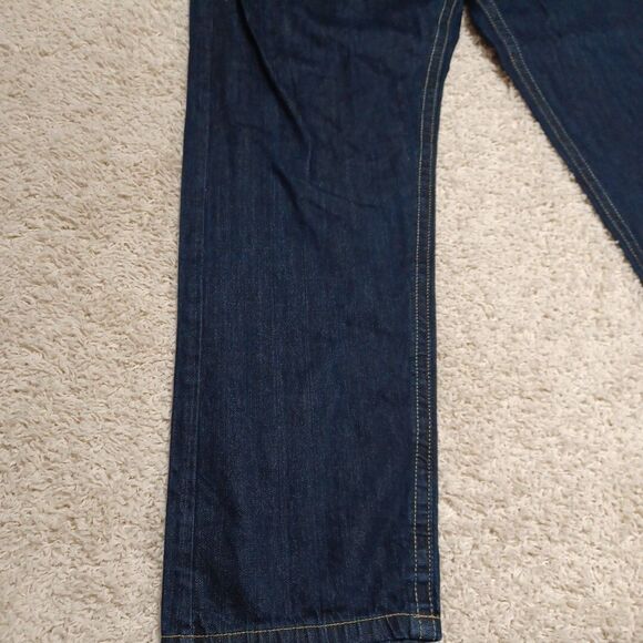 Rare VTG Mecca Denim Jeans Mens 46 x 32 Wide Leg Y2K Baggy Hip Hop Embroidered - Picture 4 of 9